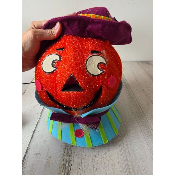 Pumpkin Halloween jack o'lantern fiber optic decor AS IS fall - Picture 6 of 7